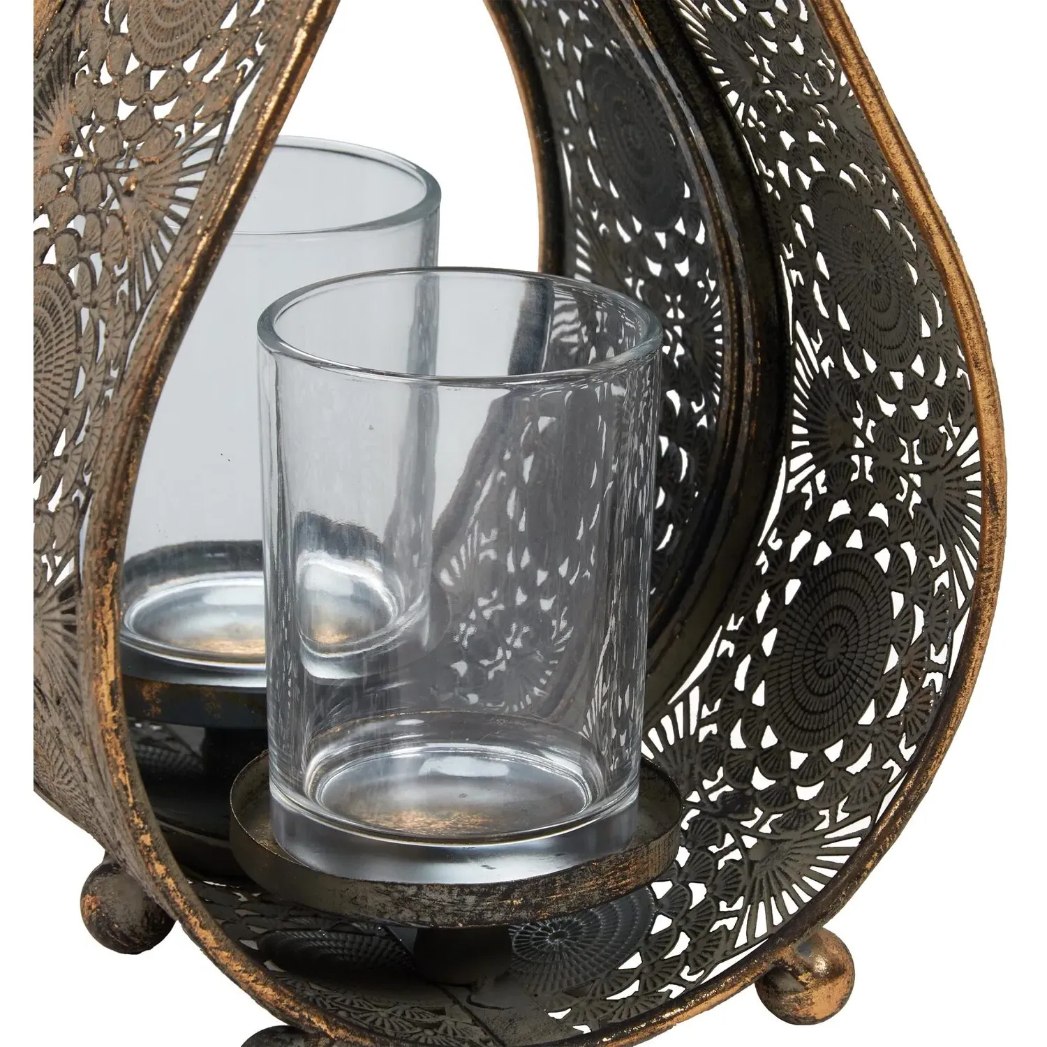 Teardrop Candle Lantern - Gold