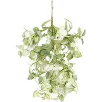 Teardrop Swag Artificial Plant - White