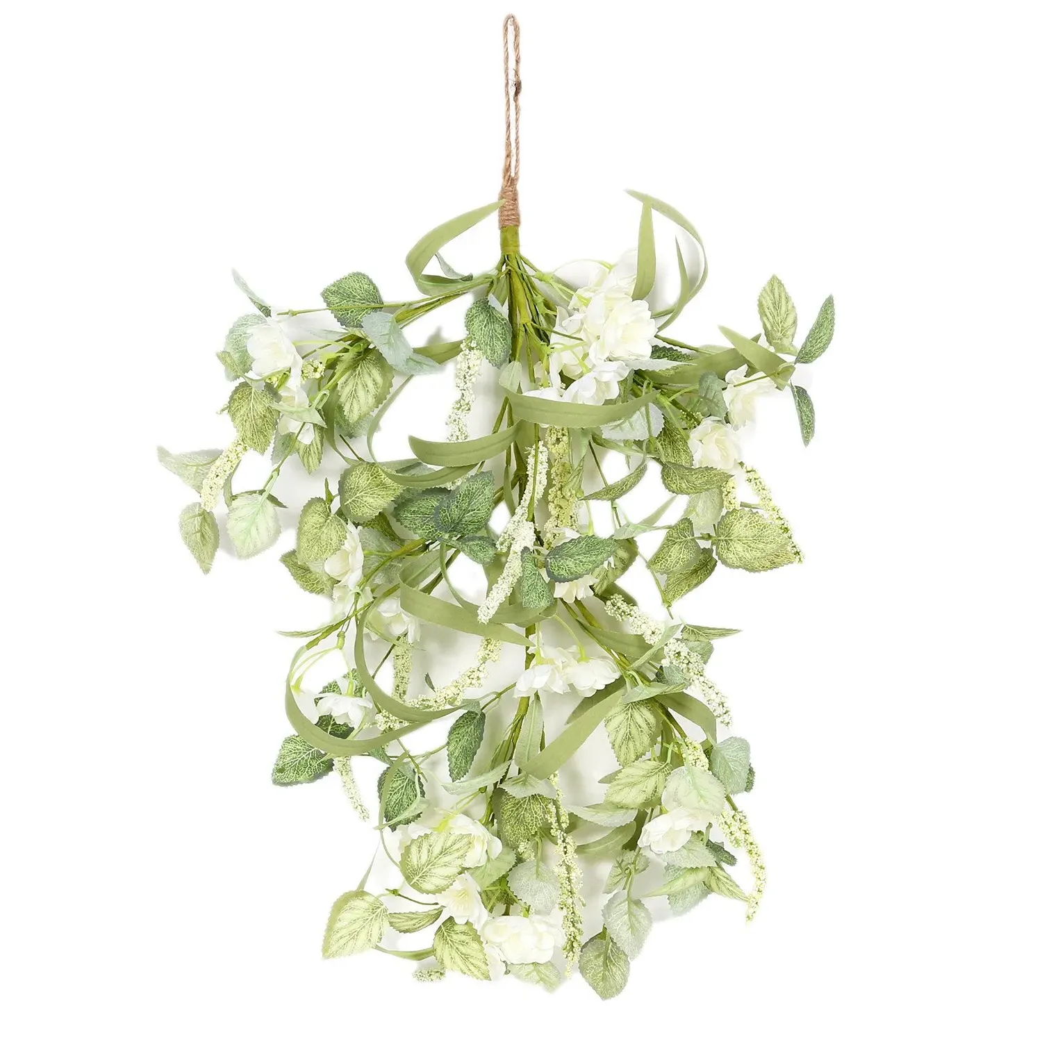 Teardrop Swag Artificial Plant - White image