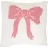 Teddy Fleece Bow Cushion - Pink