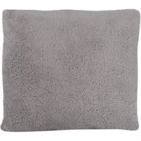 Teddy Fleece Cushion - Silver