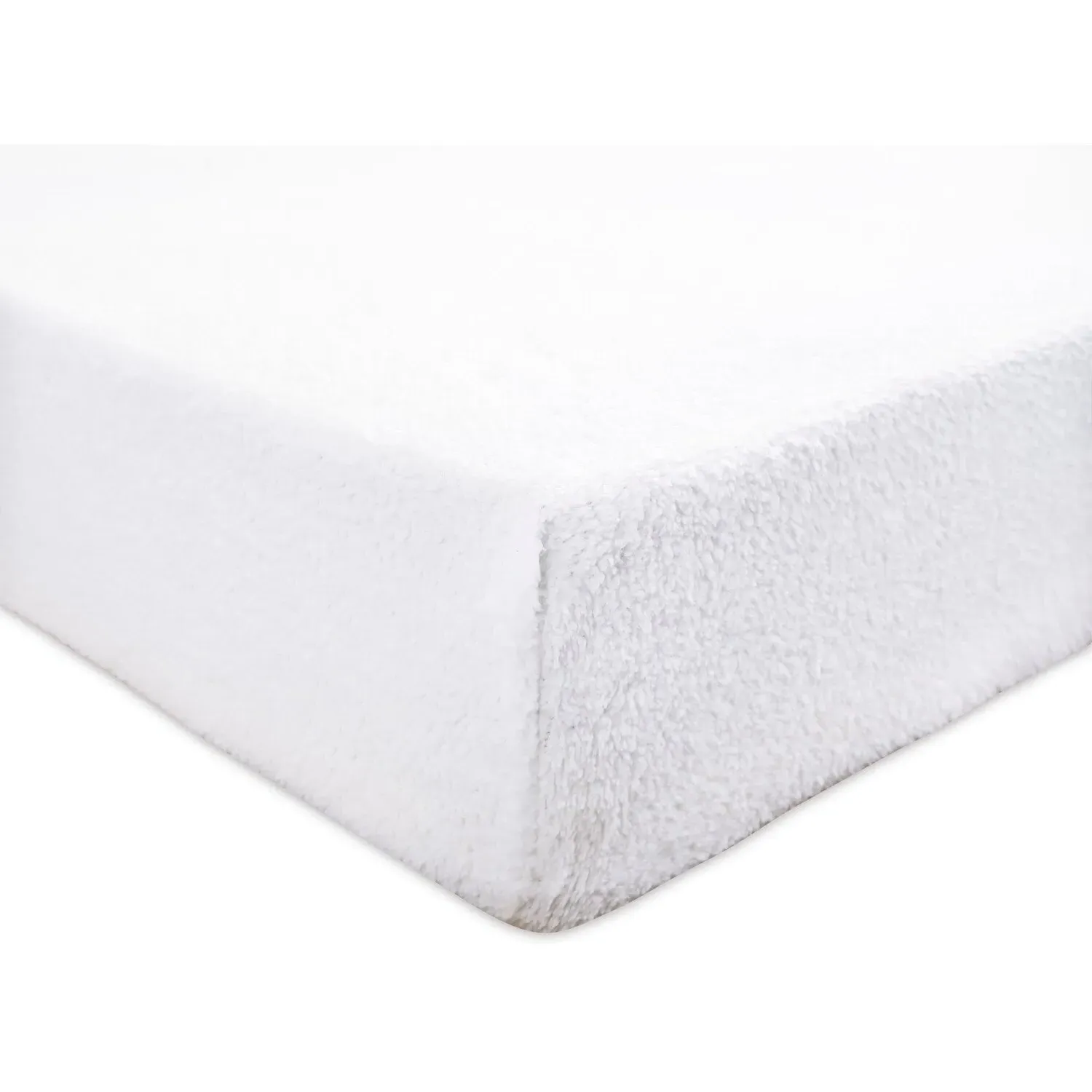 Teddy Fleece Fitted Sheet - White