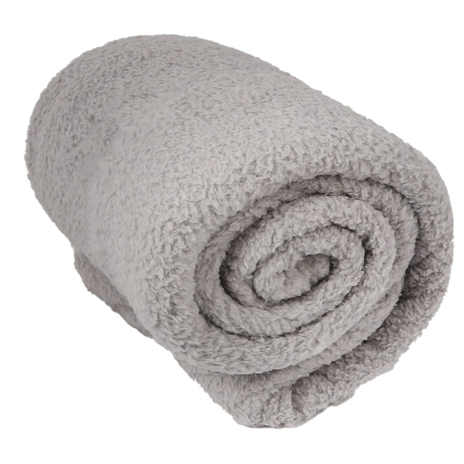 Teddy Fleece Throw 250 x 200cm - Silver