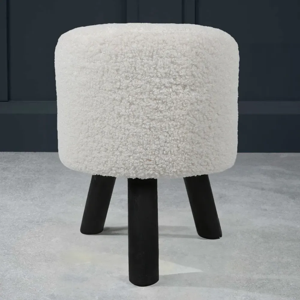 Teddy Footstool - Cream