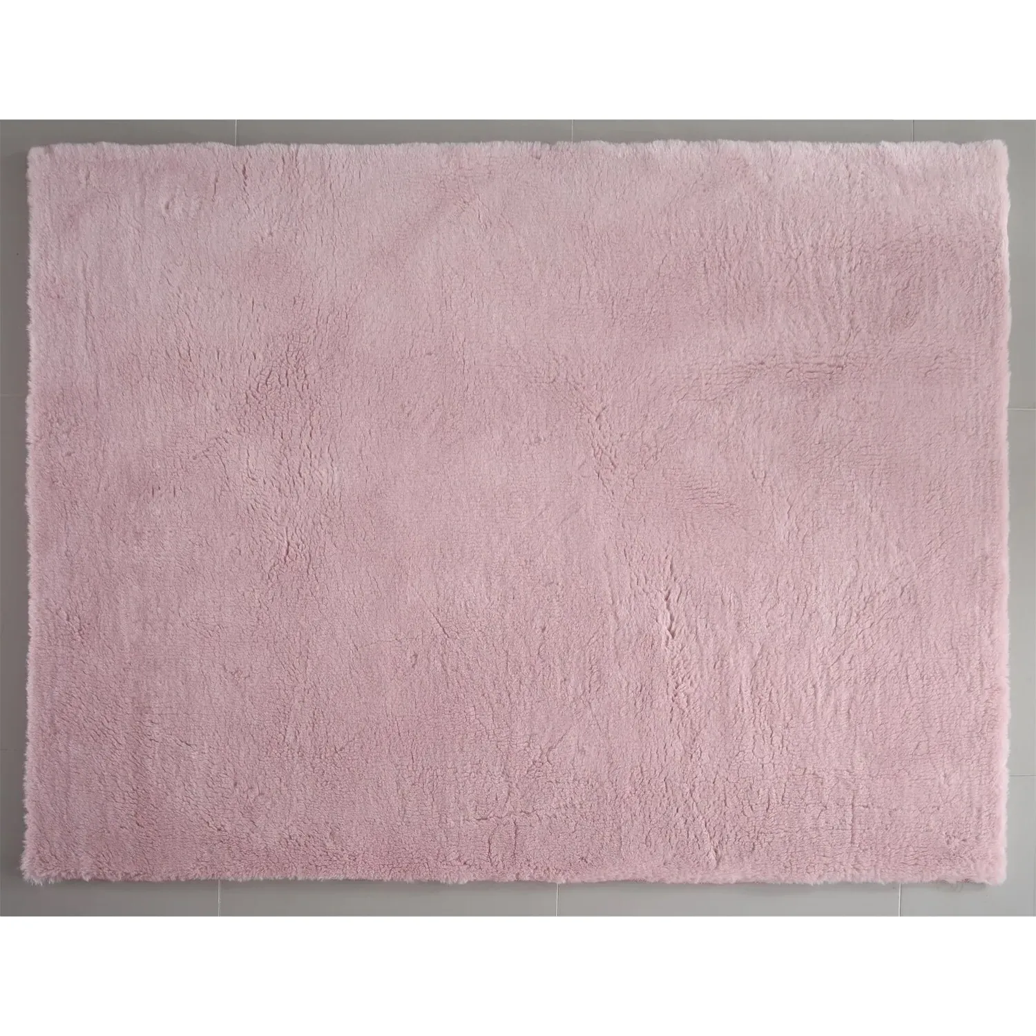 Teddy Rug 150 x 80cm - Soft Pink, Faux Wool image