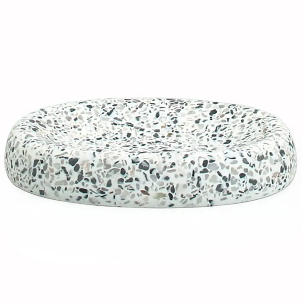 Terrazzo Soap Dish - White image