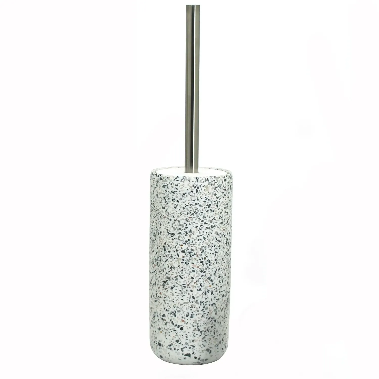 Terrazzo Toilet Brush Holder - White