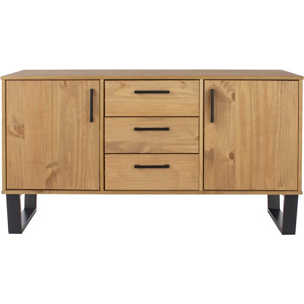 Texas 2 Door 3 Drawer Sideboard - Brown, Pine