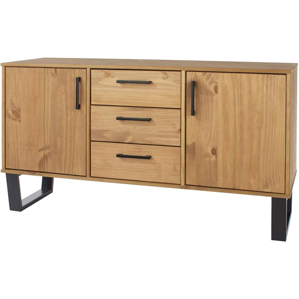 Texas 2 Door 3 Drawer Sideboard - Brown, Pine