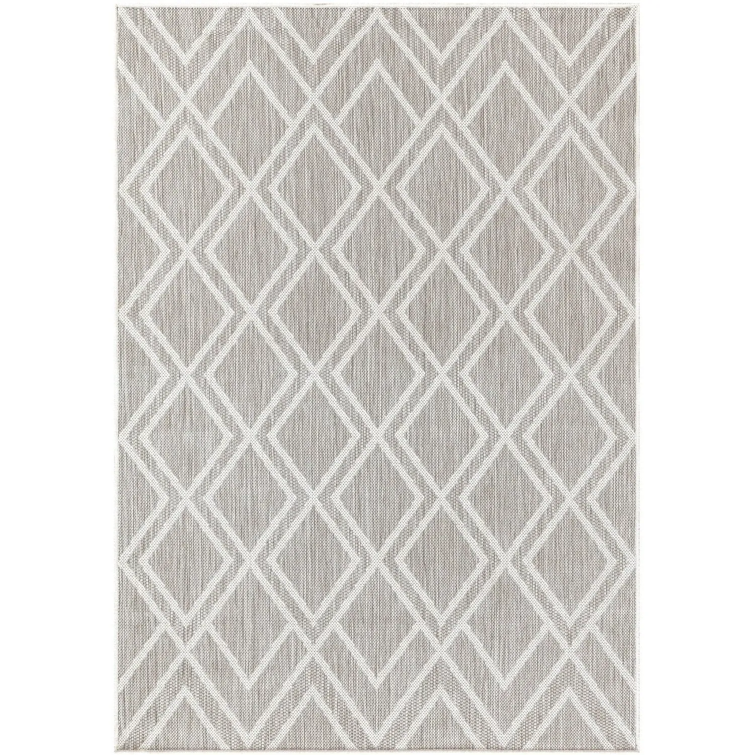 Texas Diamond Indoor and Outdoor Rug - Grey
