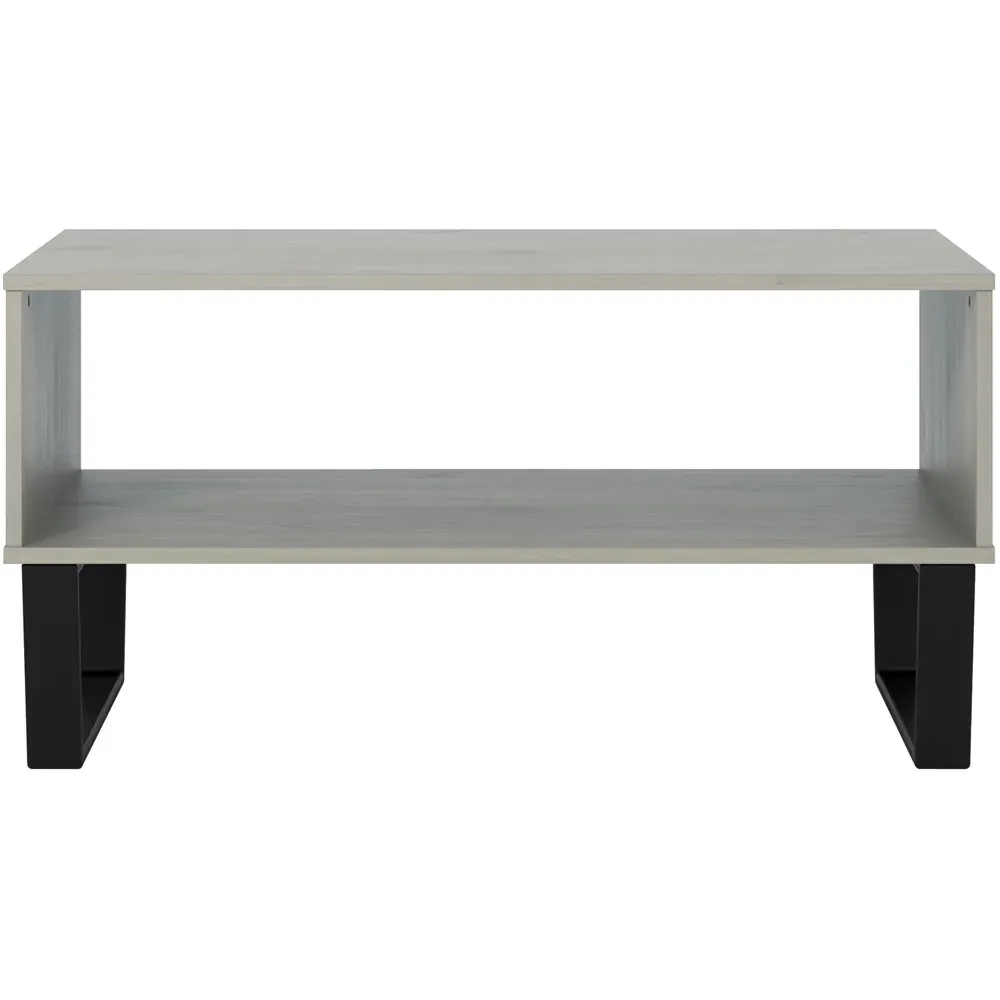 Texas Open Coffee Table with Storage - Grey, Pine