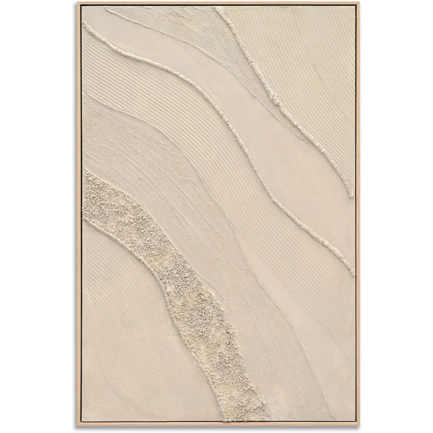 Textured Abstract Canvas - Taupe