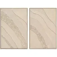 Textured Abstract Canvas - Taupe