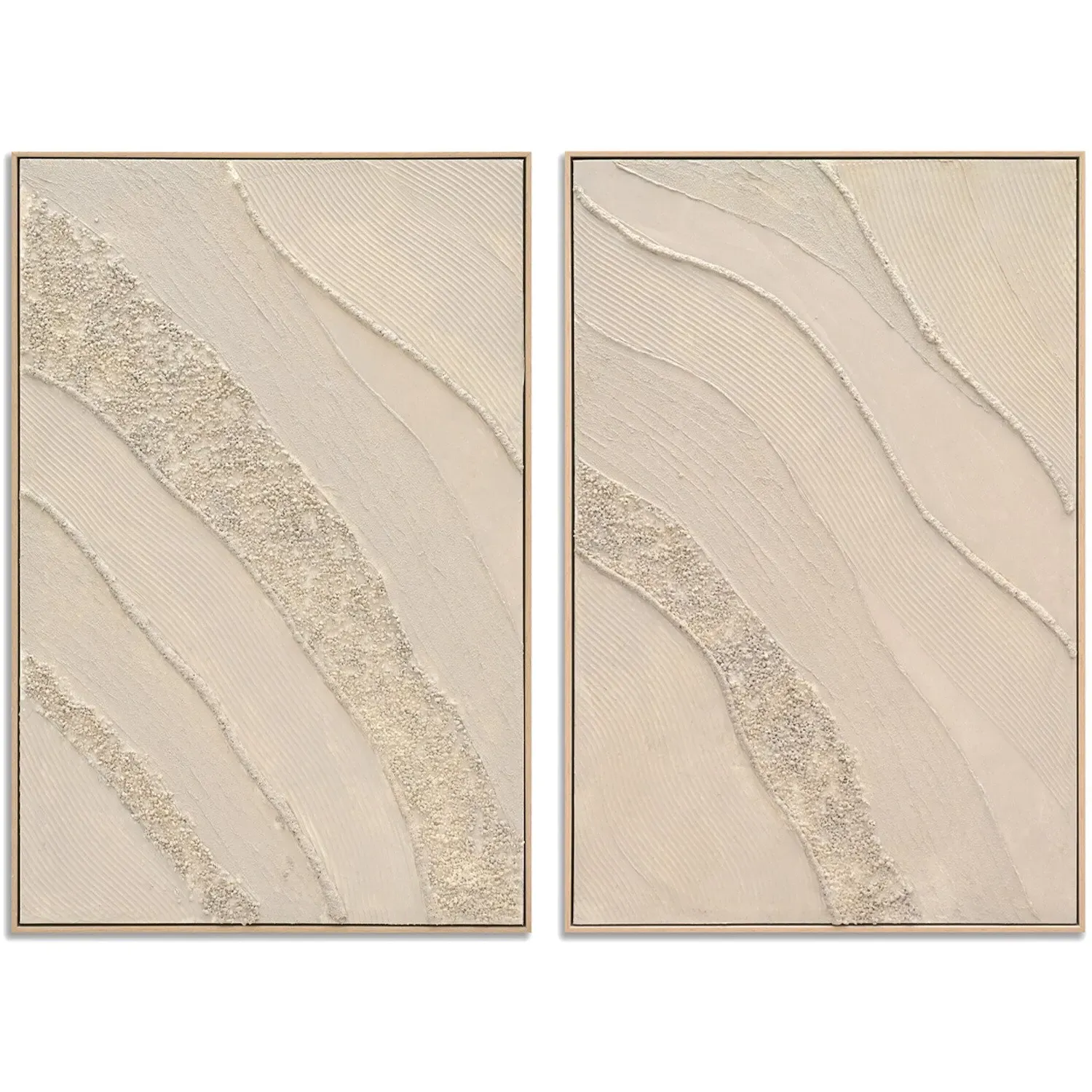 Textured Abstract Canvas - Taupe