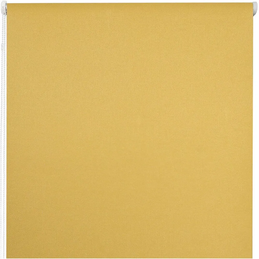 Textured Blackout Roller Blind 120cm - Ochre