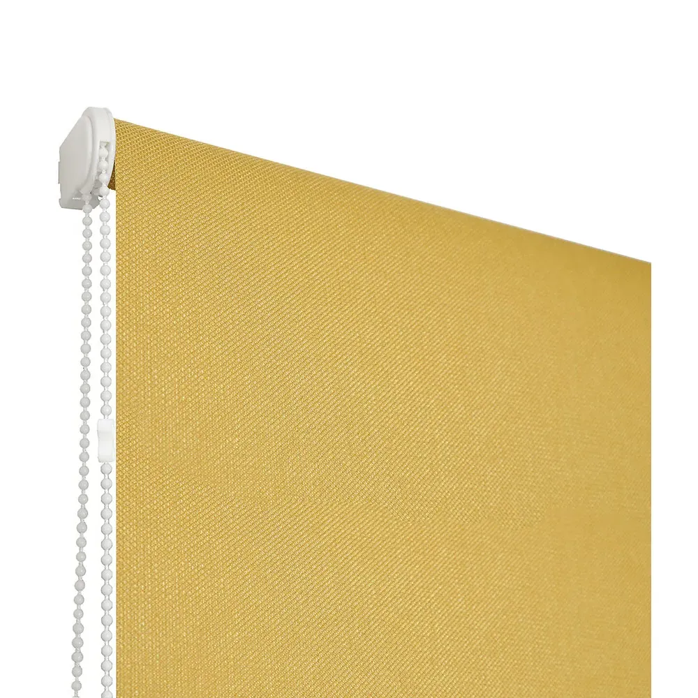 Textured Blackout Roller Blind 120cm - Ochre