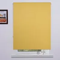 Textured Blackout Roller Blind 120cm - Ochre