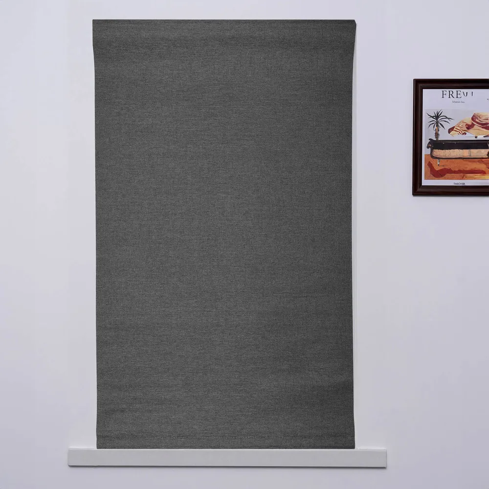 Textured Blackout Roller Blind 60cm - Dark Grey