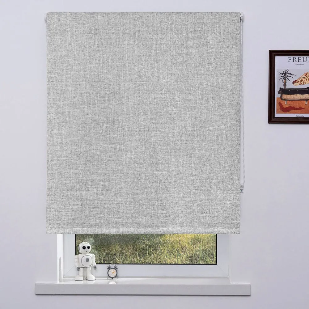 Textured Blackout Roller Blind 90cm - Cloud