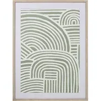Textured Lines Framed Art - White