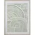 Textured Lines Framed Art - White