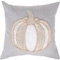 Textured Pumpkin Cushion - Grey