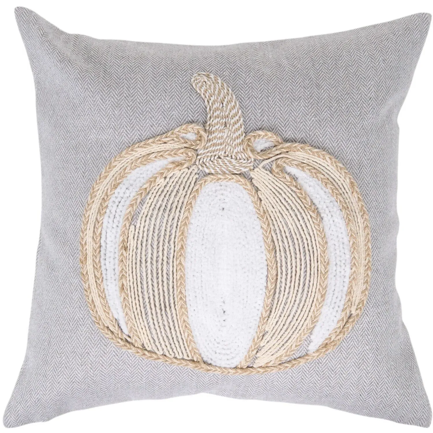 Textured Pumpkin Cushion - Grey image