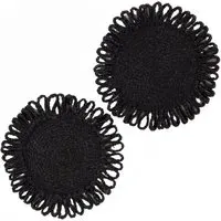 Thames Placemat Set of 2 - Black, Jute