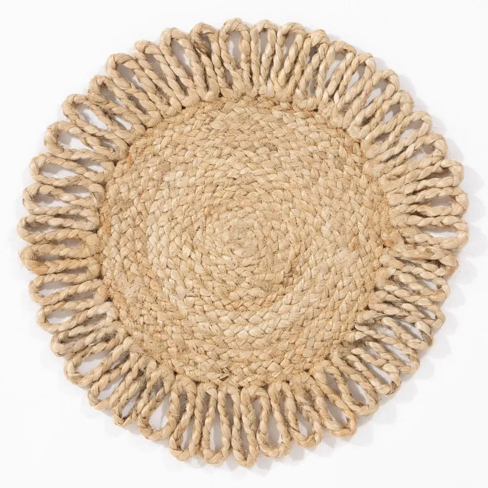 Thames Placemat Set of 2 - Brown, Jute