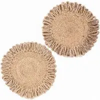 Thames Placemat Set of 2 - Brown, Jute