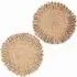 Thames Placemat Set of 2 - Brown, Jute