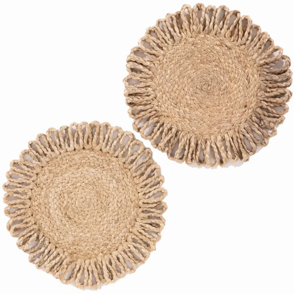 Thames Placemat Set of 2 - Brown, Jute