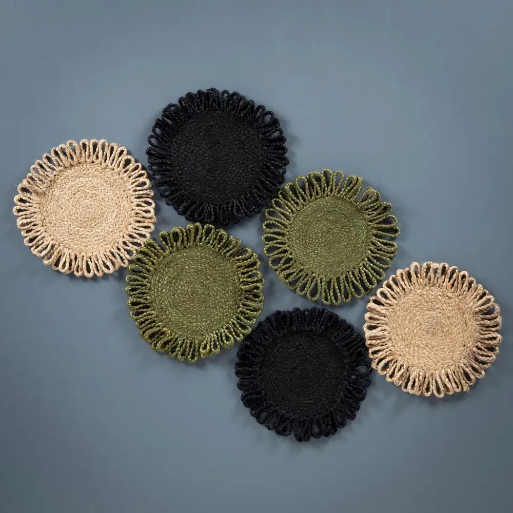 Thames Placemat Set of 2 - Green, Jute