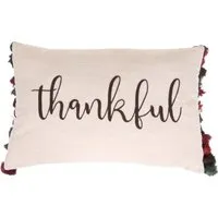 Thankful Tassel Cushion - Beige