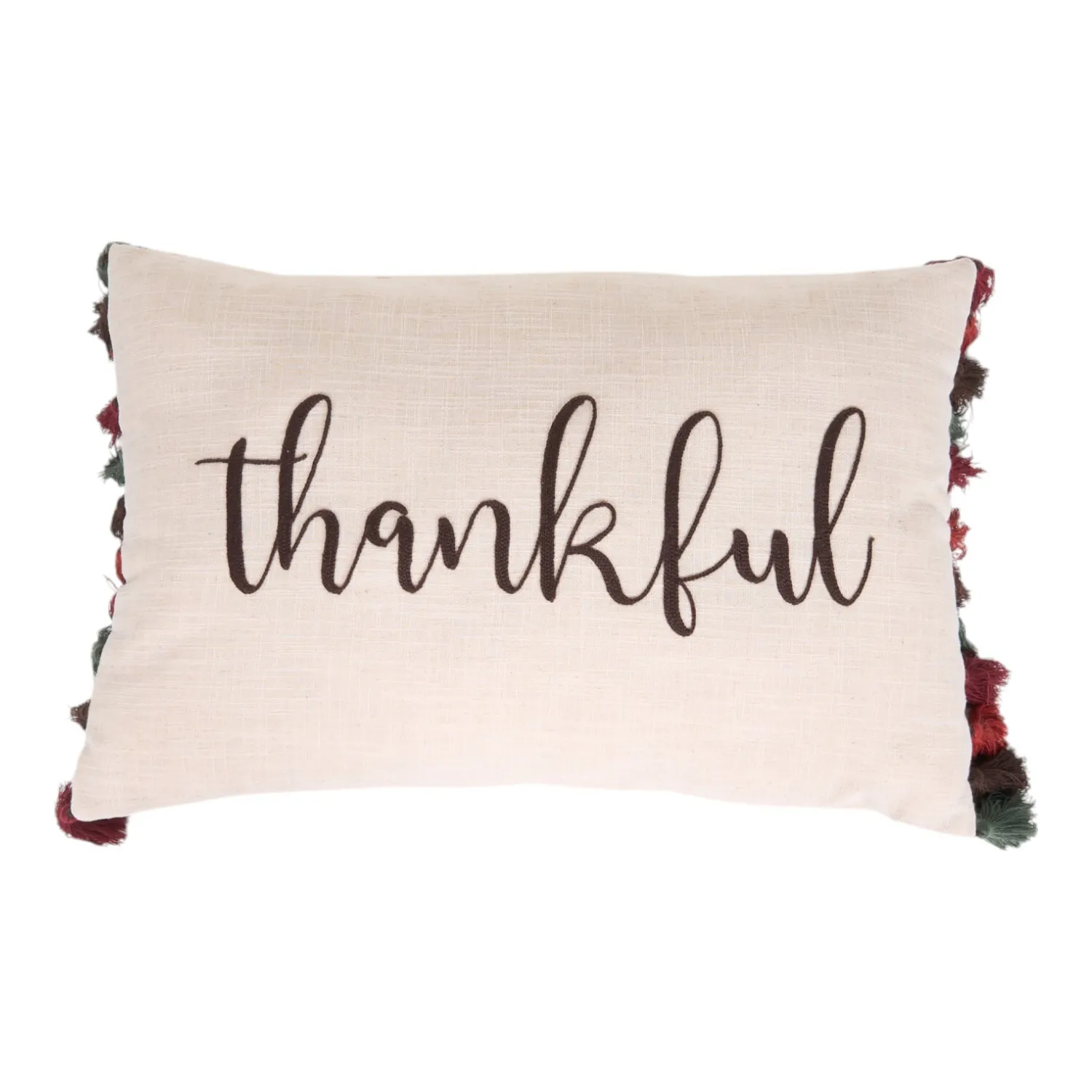 Thankful Tassel Cushion - Beige image