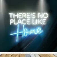 There's No Place Like Home Neon Sign - Blue