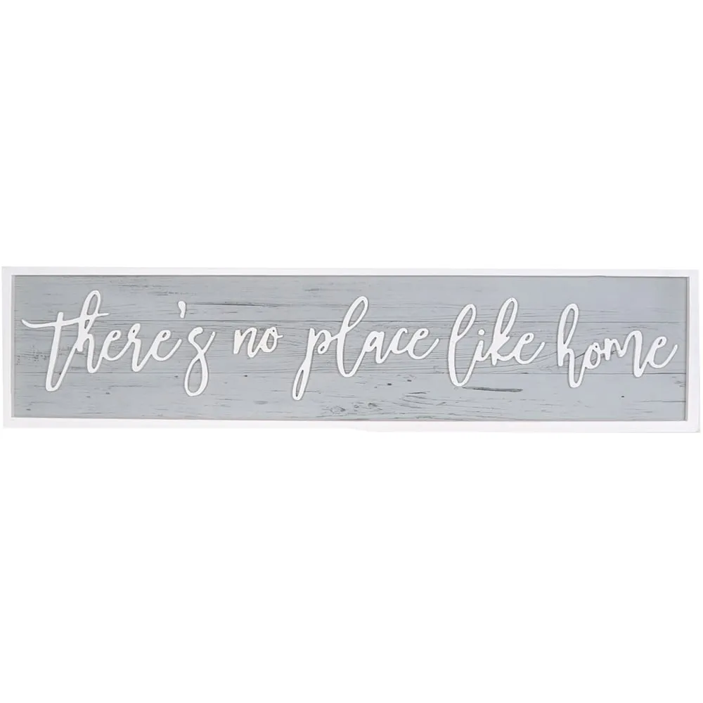 There's No Place Like Home Wall Plaque - Grey