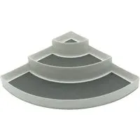 Three Tier Shelf Cupboard Organiser - Rounded