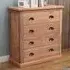 Tirolo 4 Drawer Chest of Drawers with Cup Handles - Brown, Pine