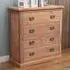 Tirolo 4 Drawer Chest of Drawers with Drop Handles - Brown, Pine