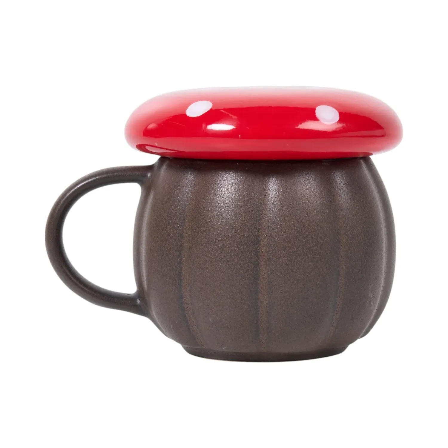 Toadstool Mug - Brown and Red