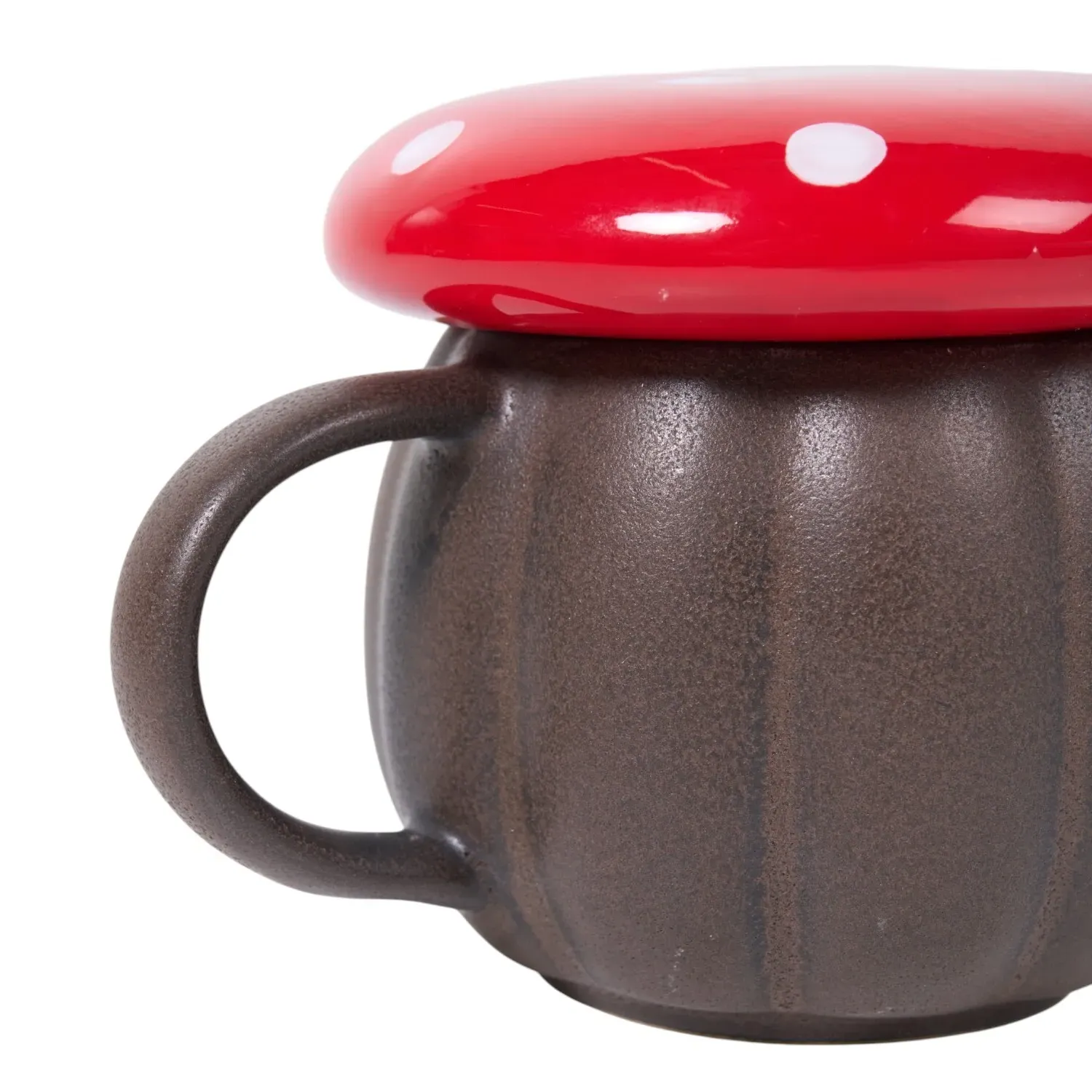 Toadstool Mug - Brown and Red