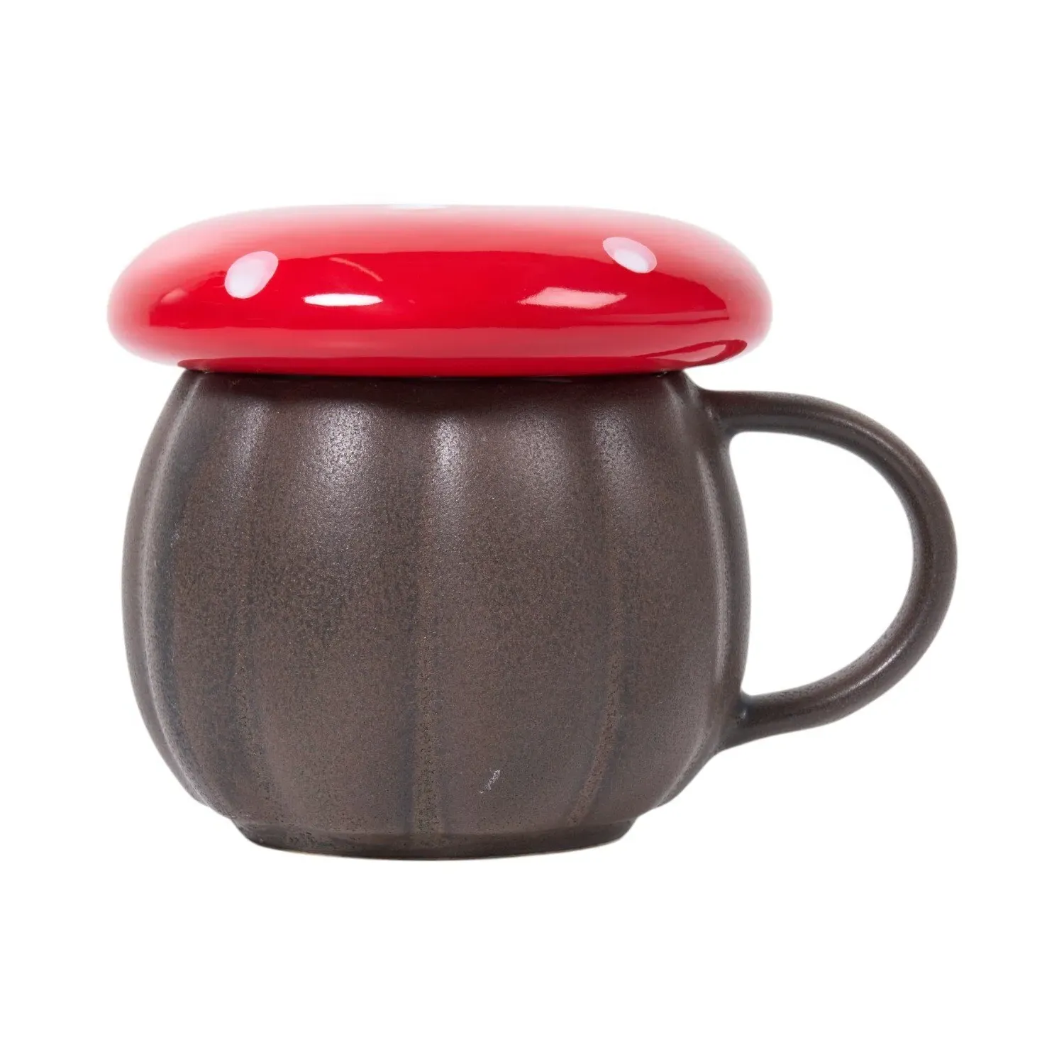 Toadstool Mug - Brown and Red image