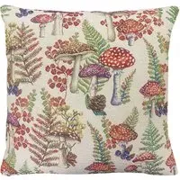 Toadstool Tapestry Cushion - Cream
