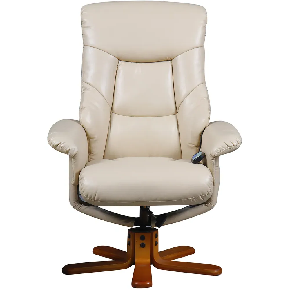 Tokyo Massage Chair with Footstool - Latte