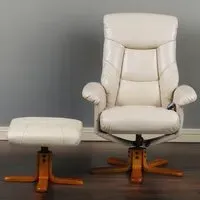Tokyo Massage Chair with Footstool - Latte