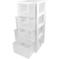 Tontarelli Linea 4 Drawer Tower - White