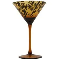 Tortoiseshell Martini Glass - Brown