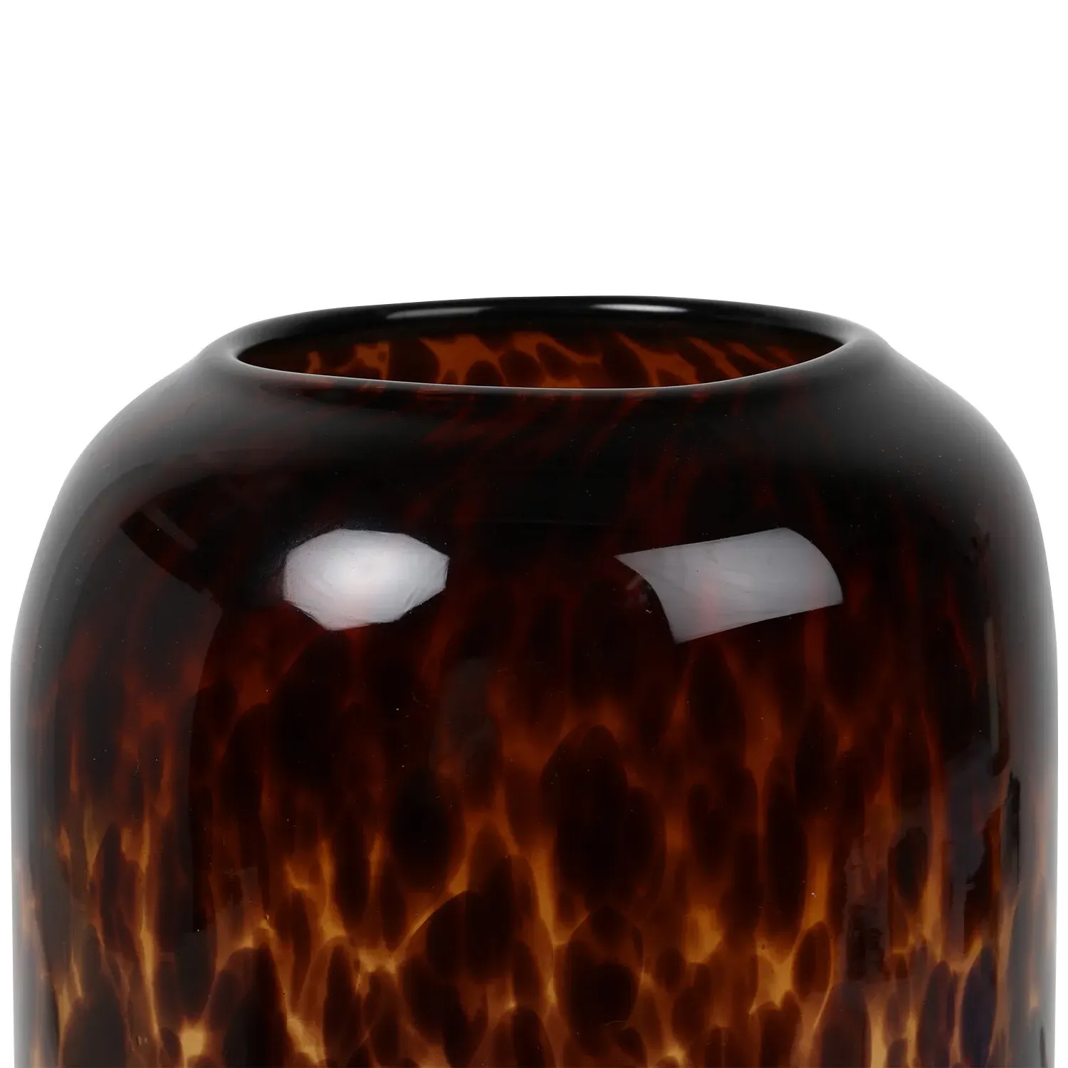 Tortoiseshell Round Vase - Brown