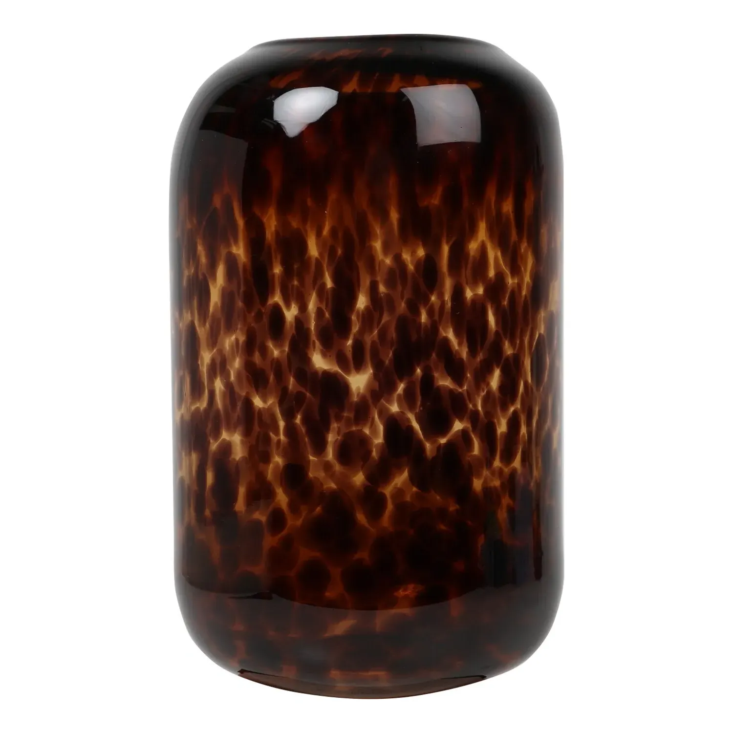 Tortoiseshell Round Vase - Brown